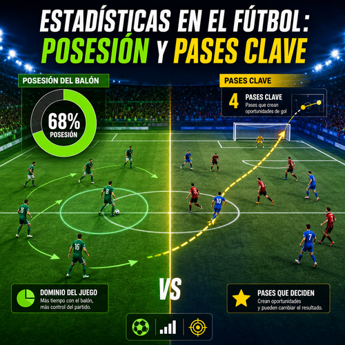 Cómo interpretar estadísticas de posesión y pases clave